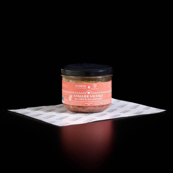 TERRINE SANGLIER AU CIDRE ET AUX POMMES 180G