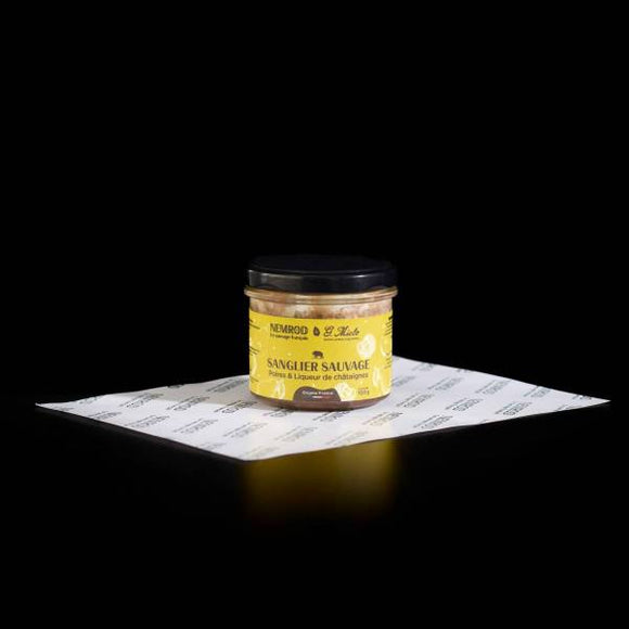 TERRINE SANGLIER POIRES ET LIQUEUR DE CHATAIGNE 100G